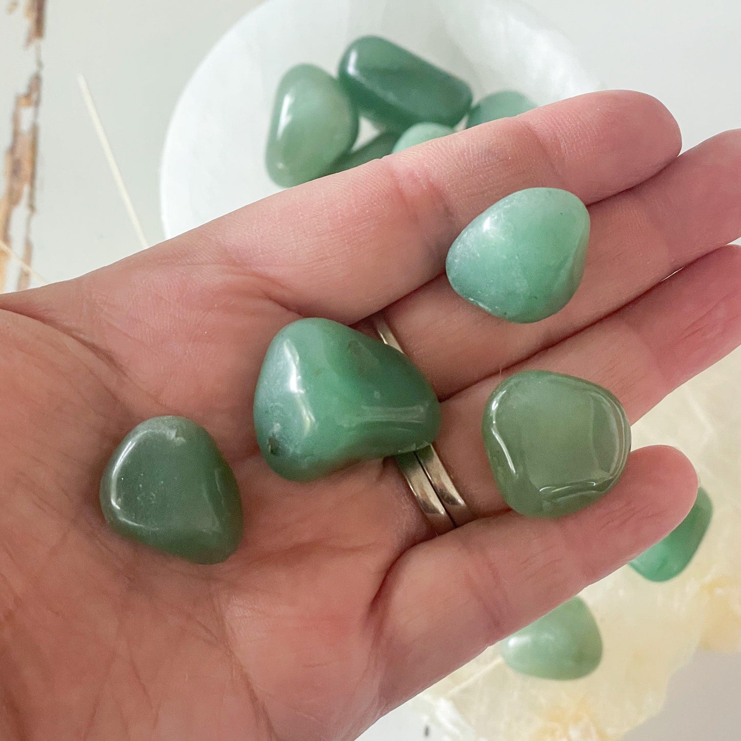 Green Aventurine Tumble Stone-Happily Zen
