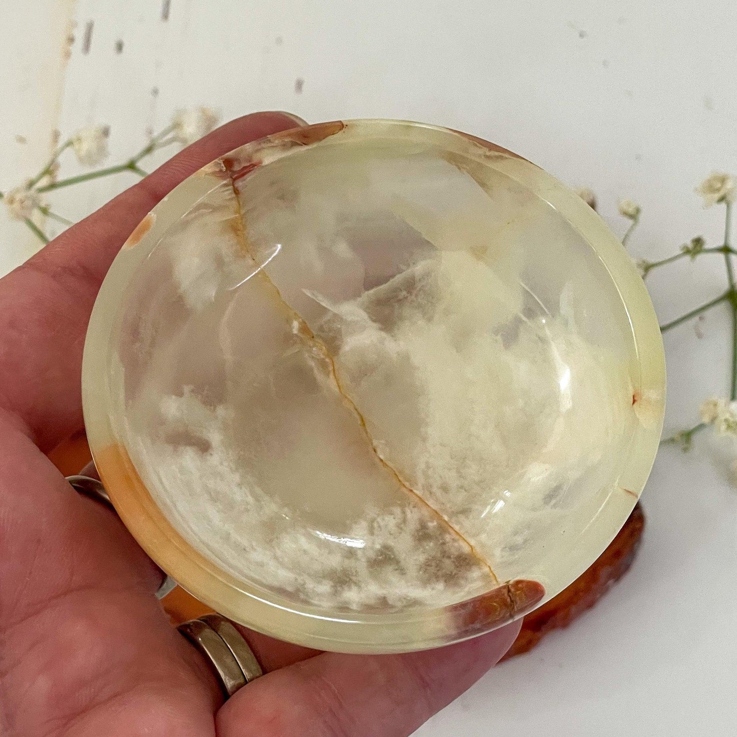 Green Onyx Bowl #542-Happily Zen