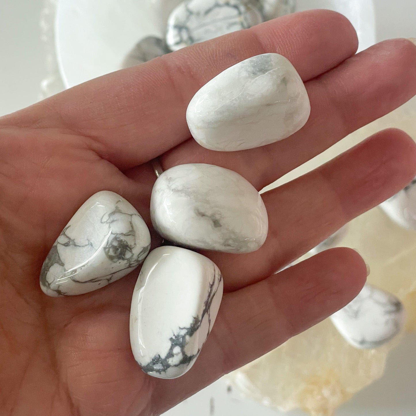 Howlite Tumble Stone-Happily Zen