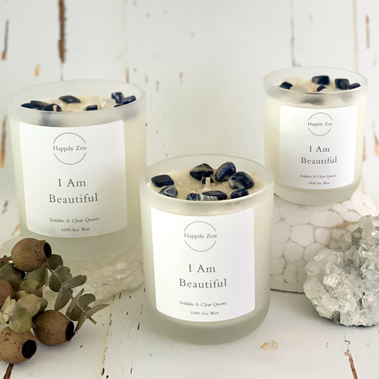 I Am Beautiful - Rose Candle-Happily Zen