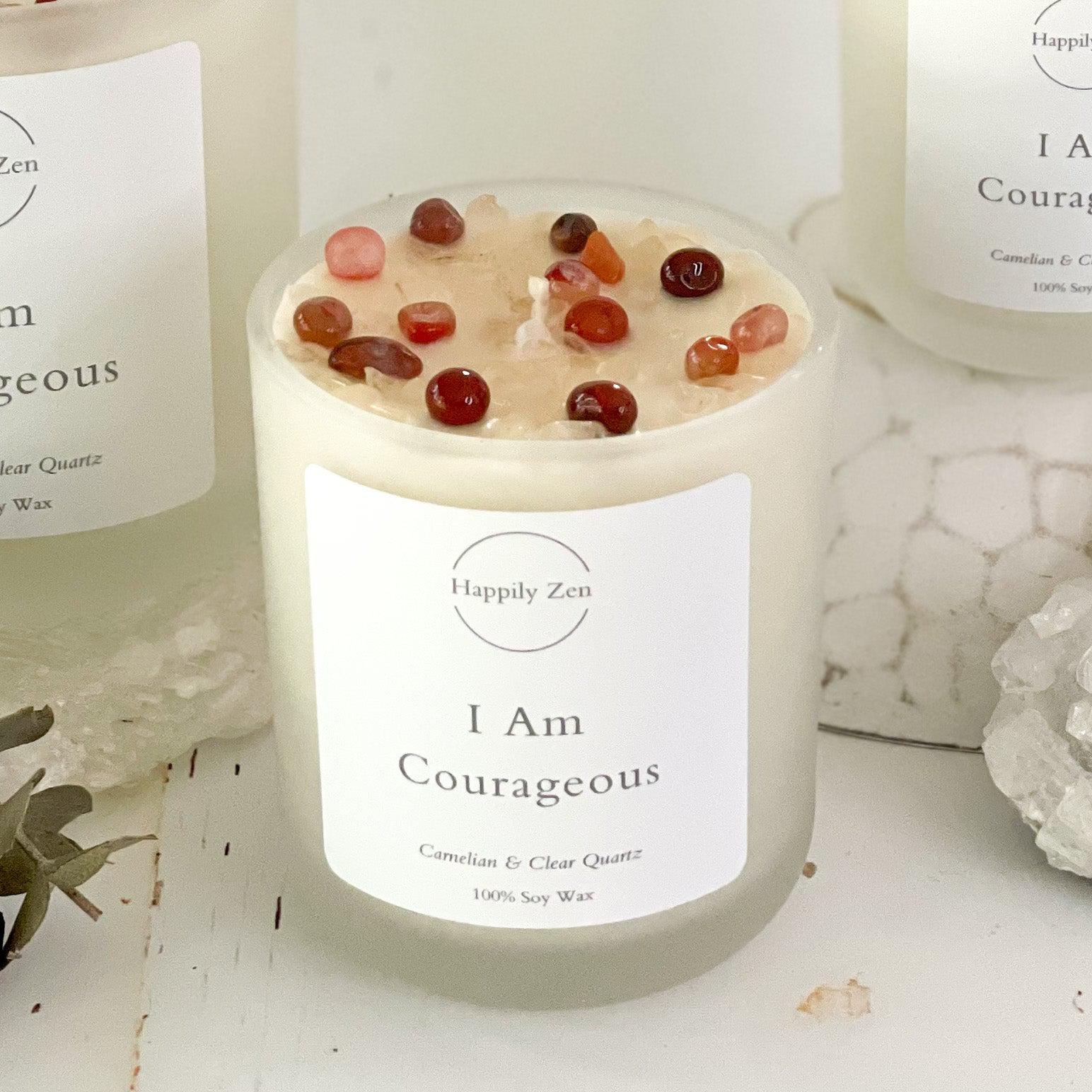 I Am Courageous - Pink Sugar Candle-Happily Zen