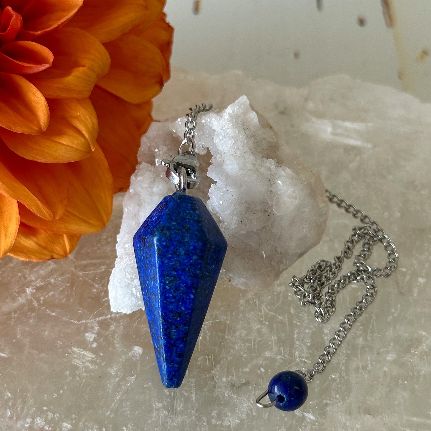 Lapis Lazuli Pendulum #296-Happily Zen