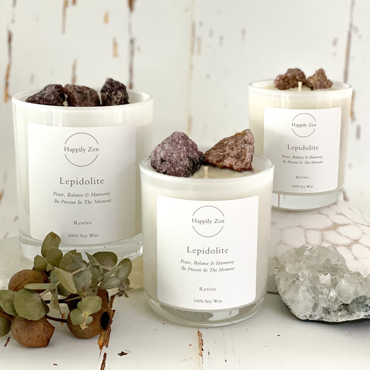 Lepidolite - Revive Candle-Happily Zen
