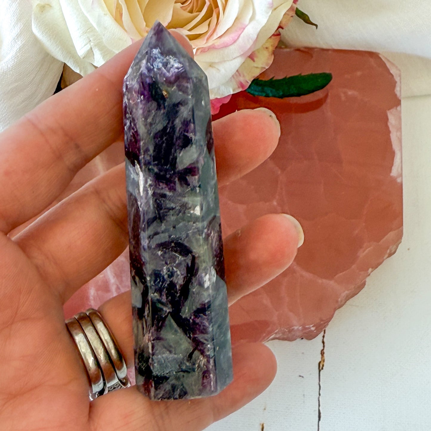 Lepidolite Tower #1080-Happily Zen
