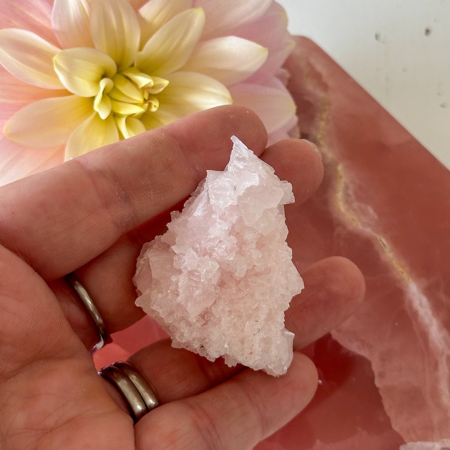 Pink Halite Cluster #889-Happily Zen