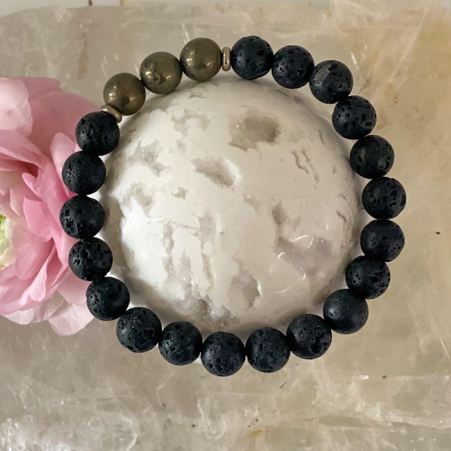 Pyrite Essential Oil Diffuser Bracelet-Happily Zen