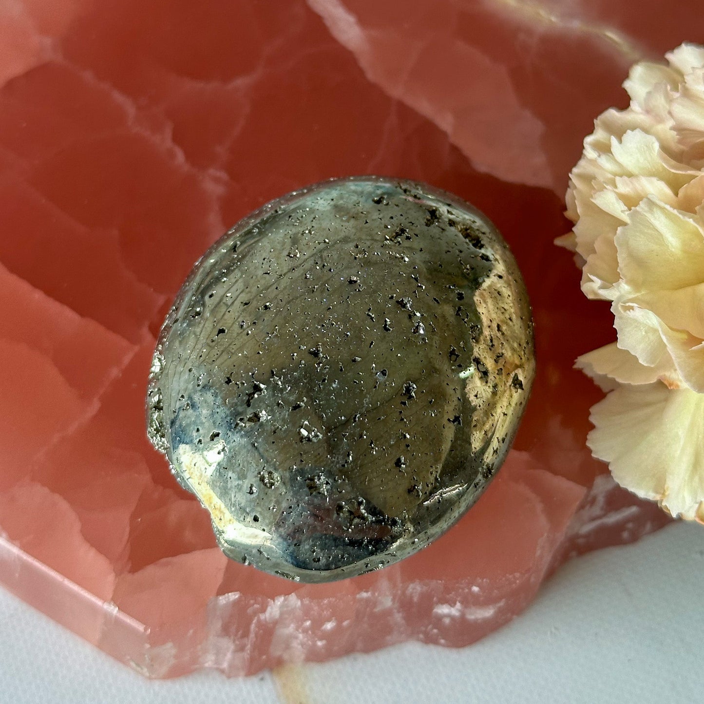 Pyrite Palm Stone #886-Happily Zen