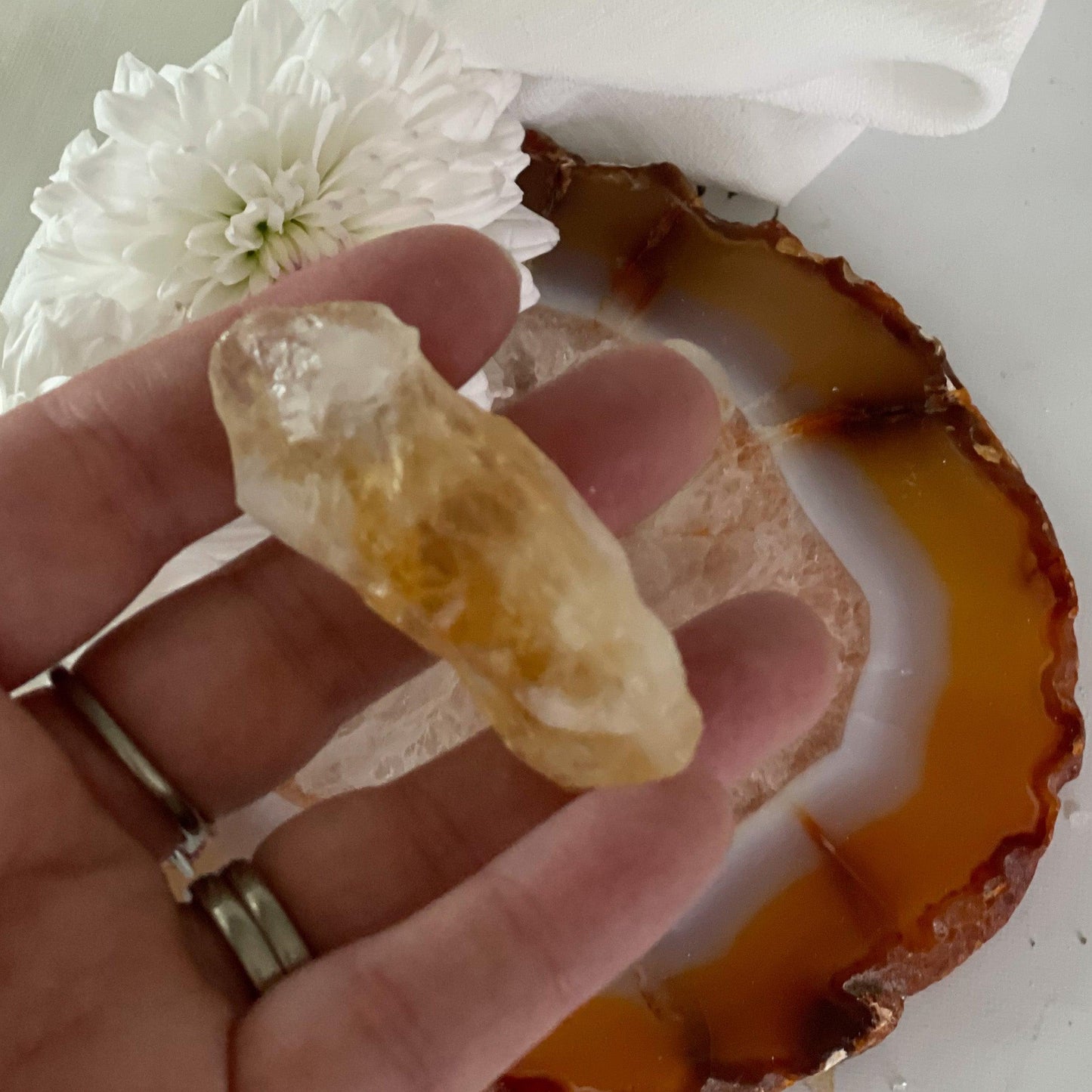 Raw Citrine #390-Happily Zen