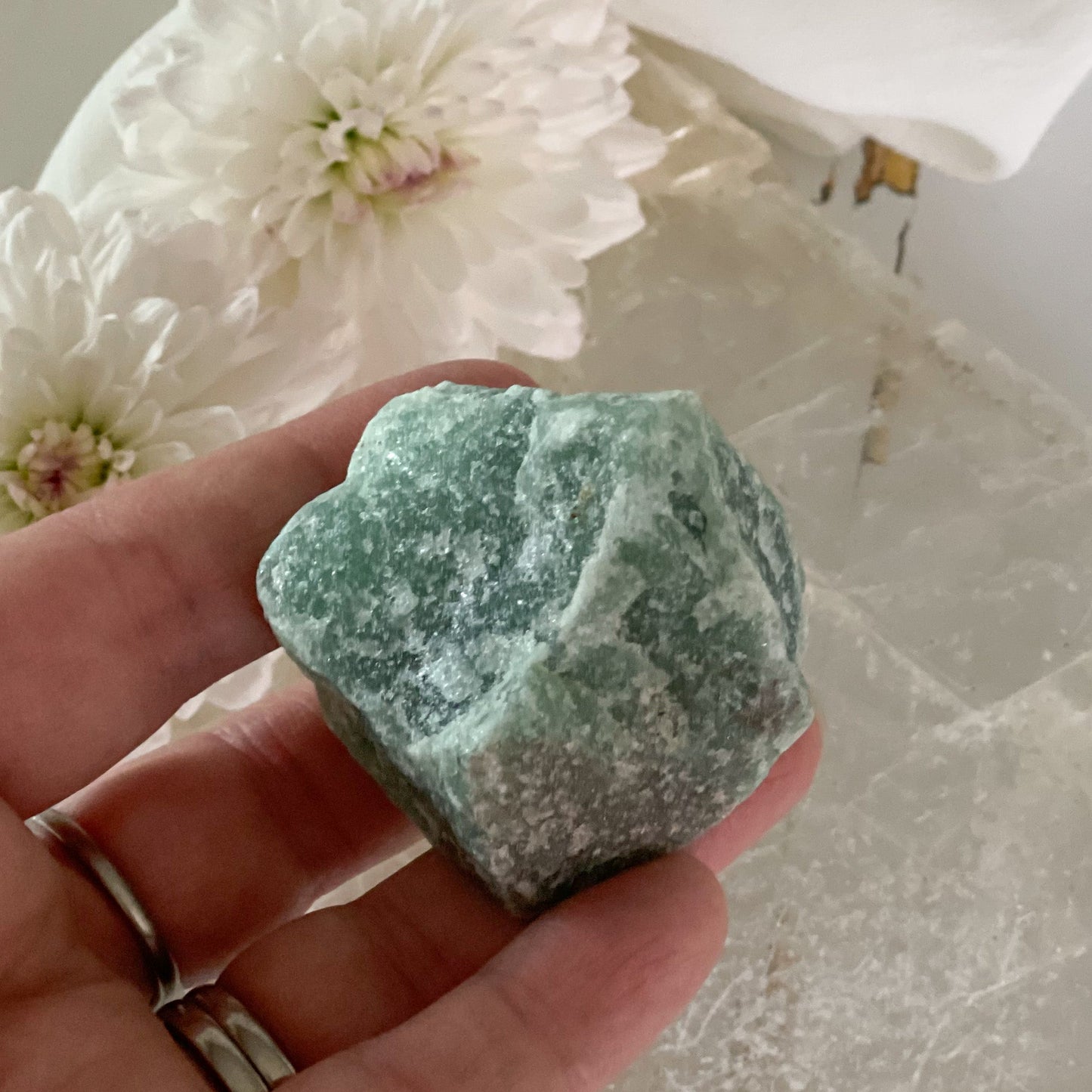 Raw Green Aventurine #393-Happily Zen