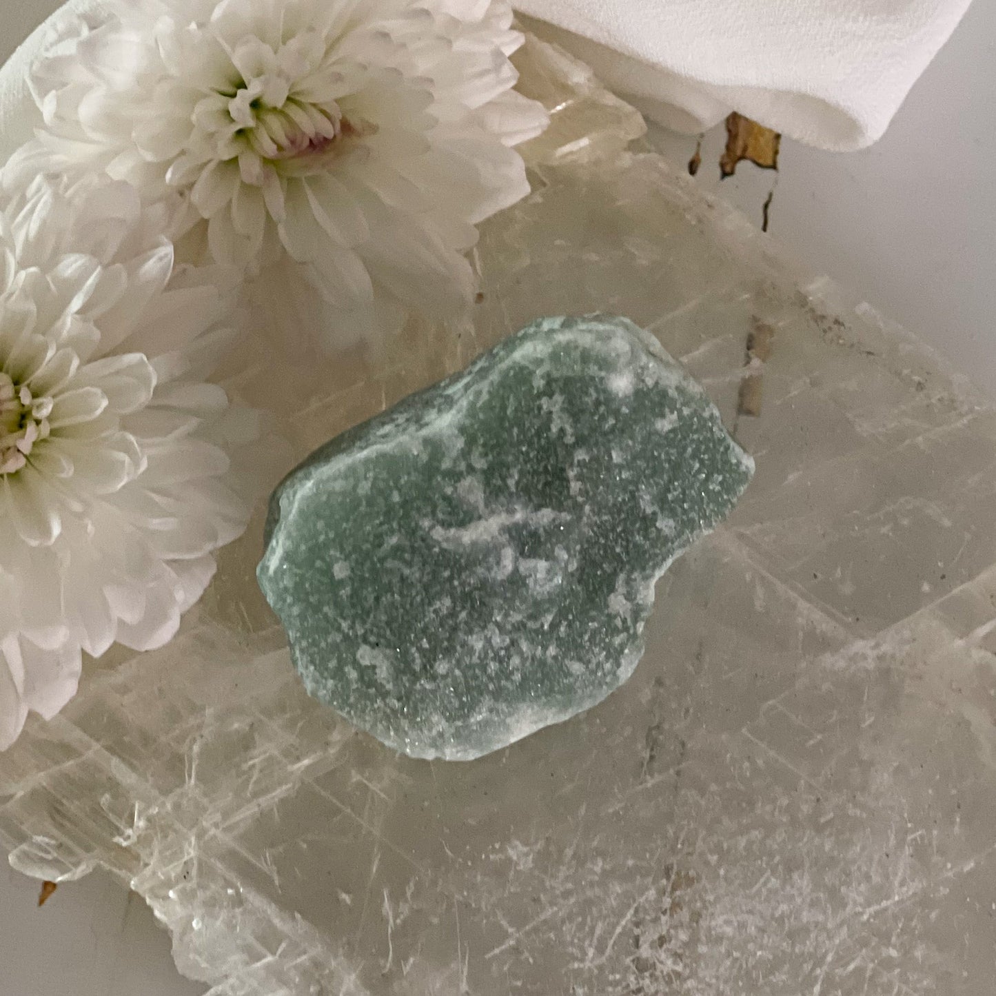 Raw Green Aventurine #394-Happily Zen