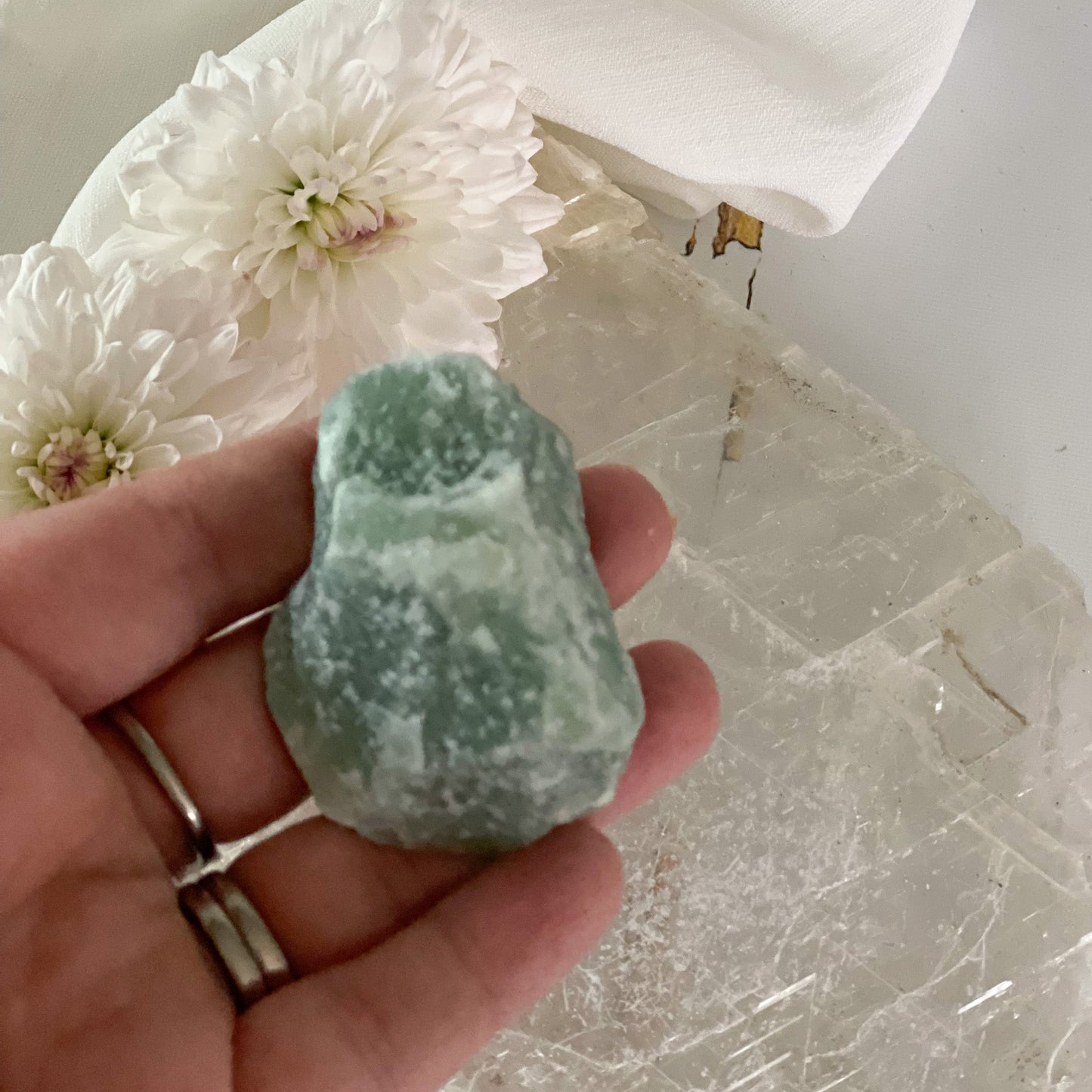 Raw Green Aventurine #394-Happily Zen
