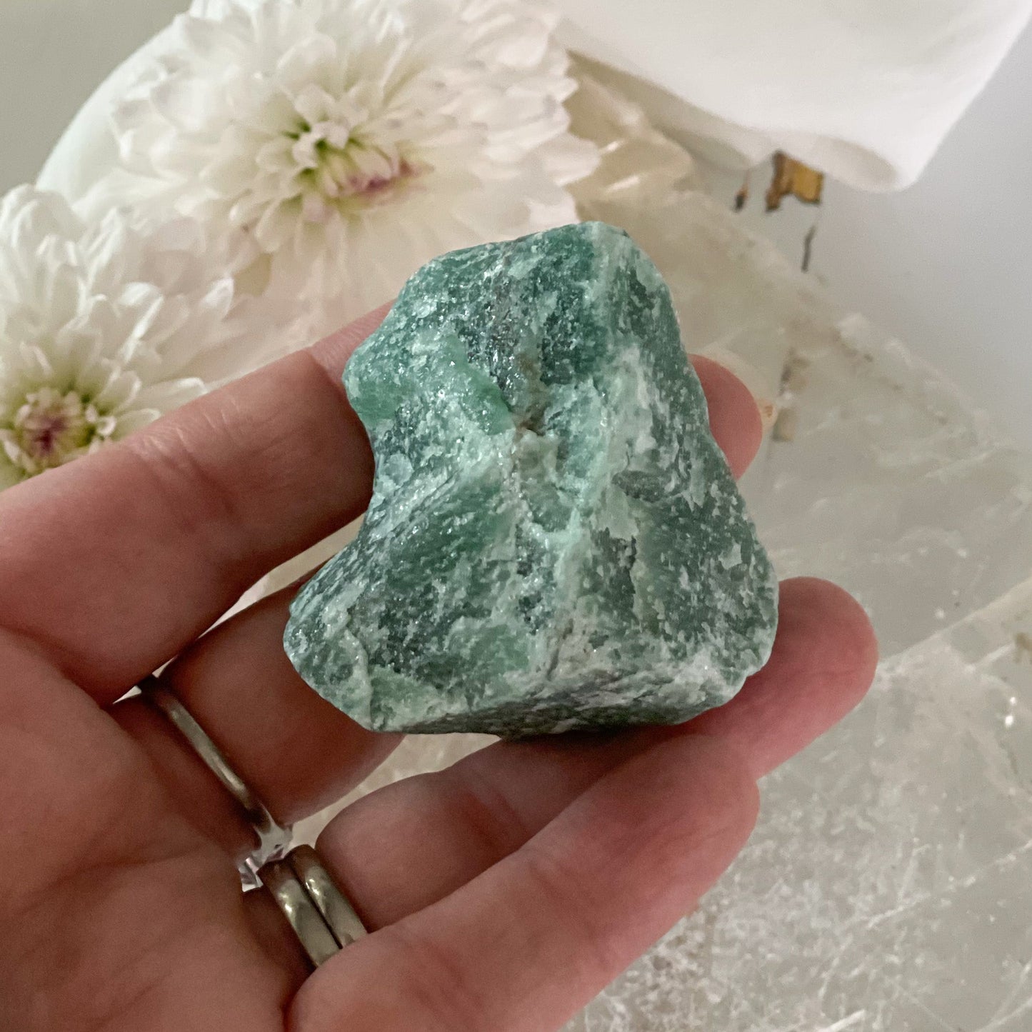 Raw Green Aventurine #395-Happily Zen