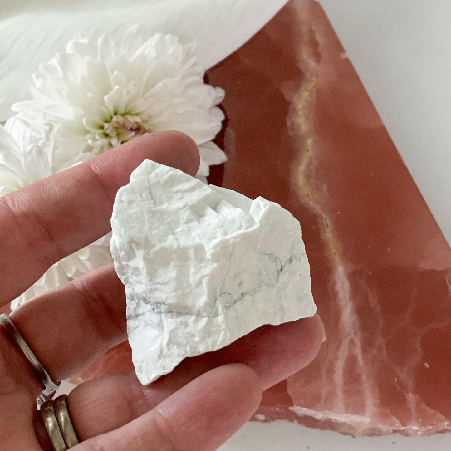 Raw Howlite #373-Happily Zen