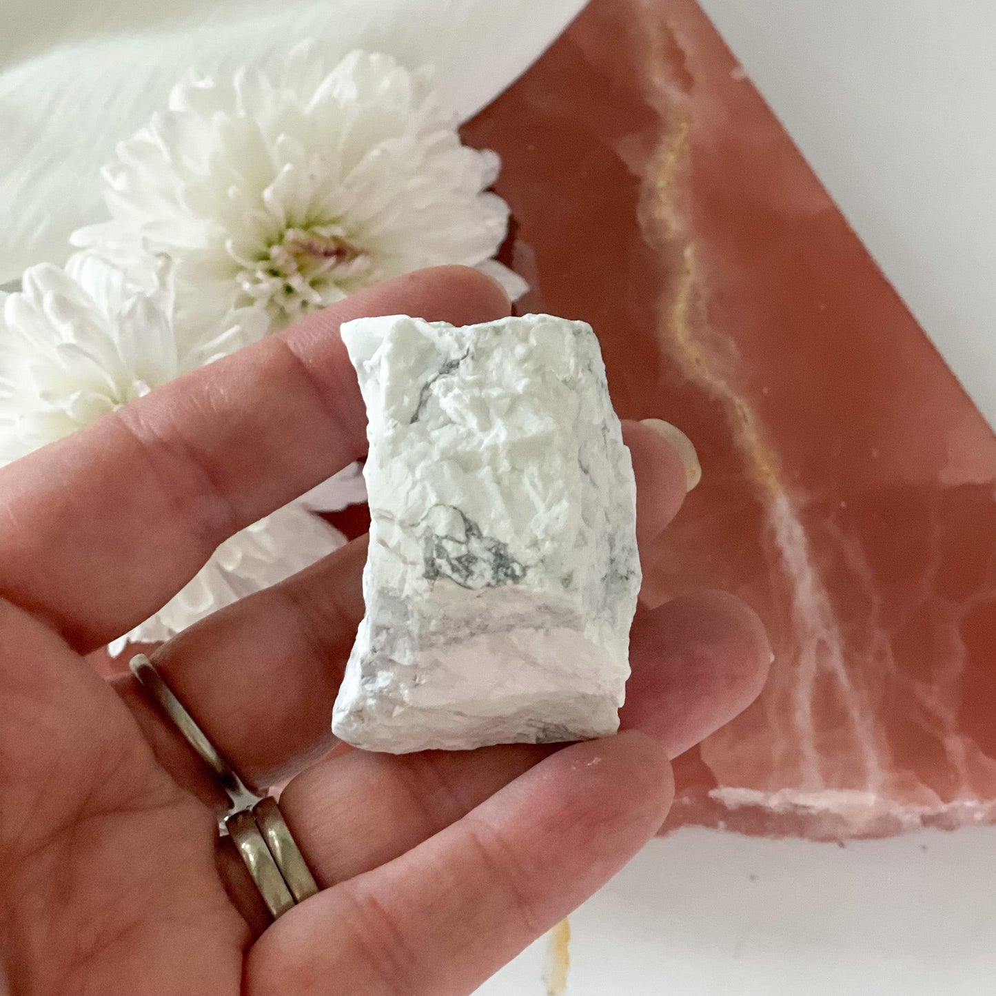 Raw Howlite #374-Happily Zen