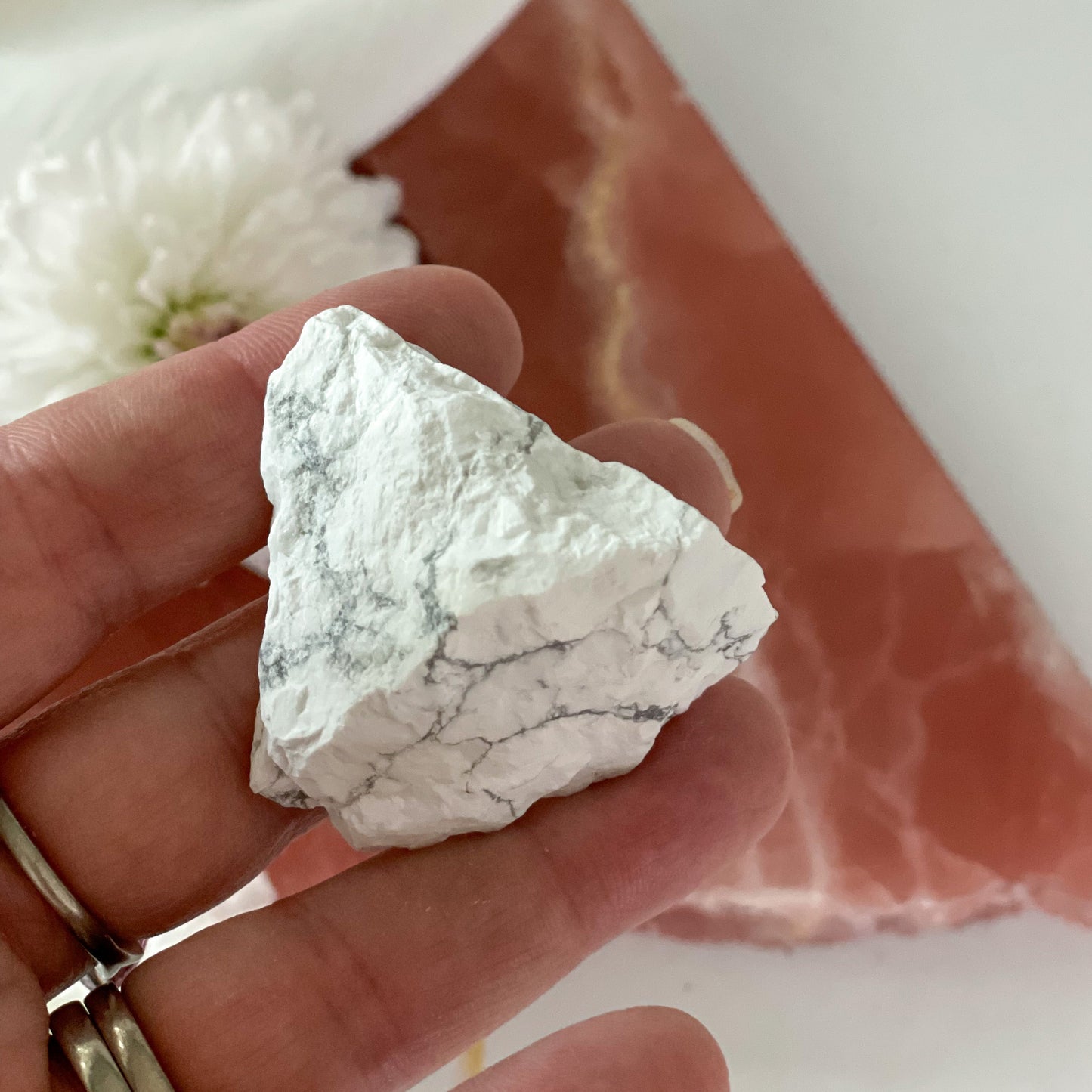 Raw Howlite #376-Happily Zen