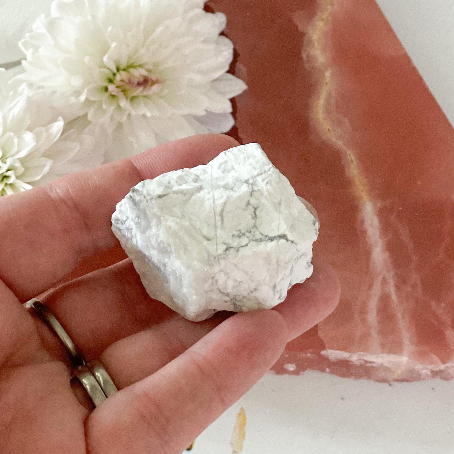 Raw Howlite #377-Happily Zen