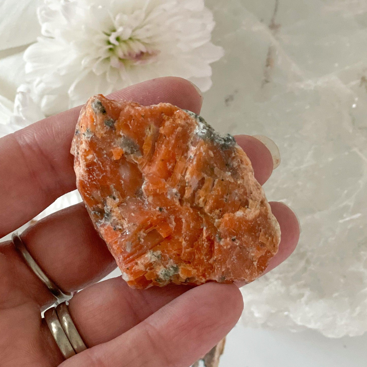 Raw Orchid Calcite #411-Happily Zen