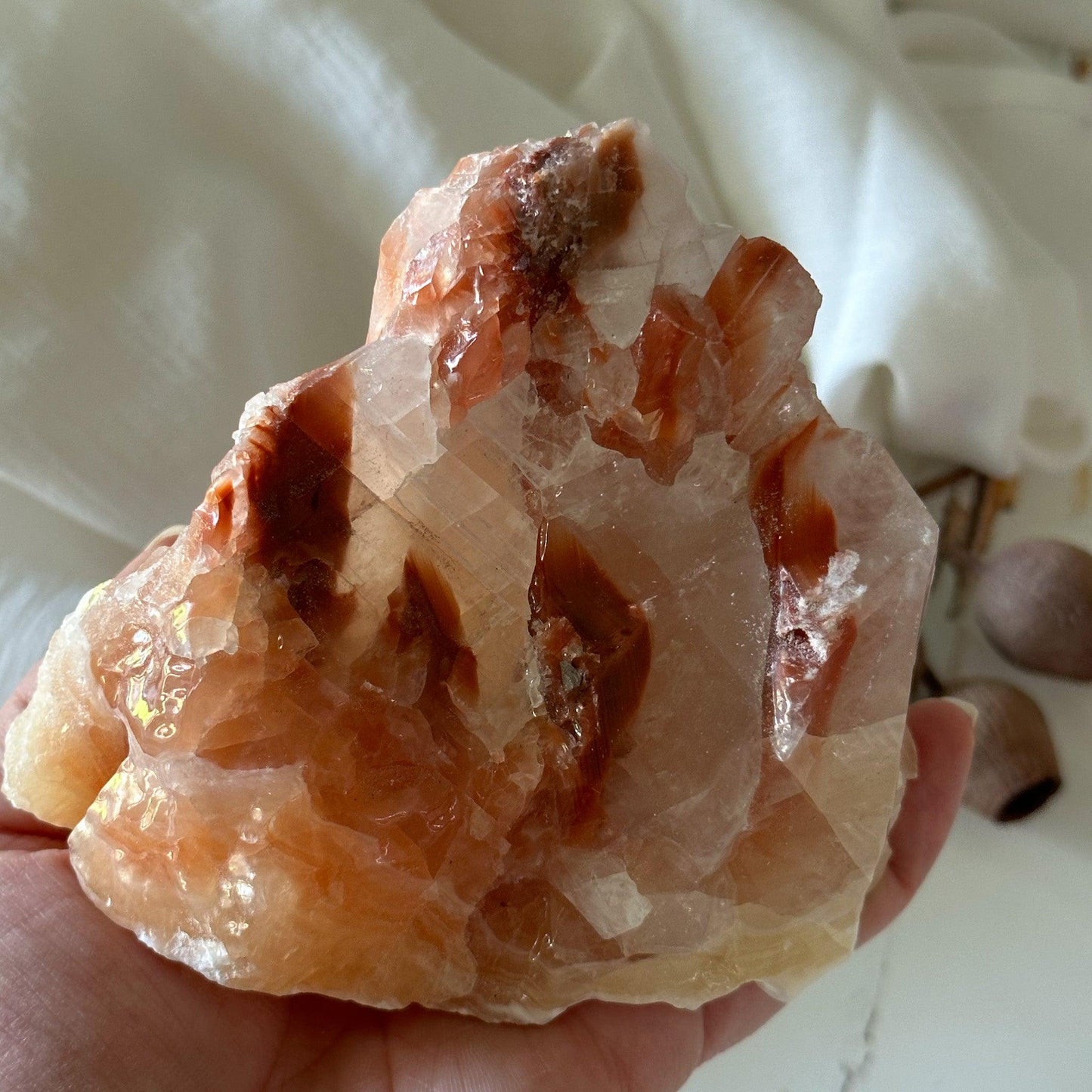 Raw Rainbow Calcite #651-Happily Zen