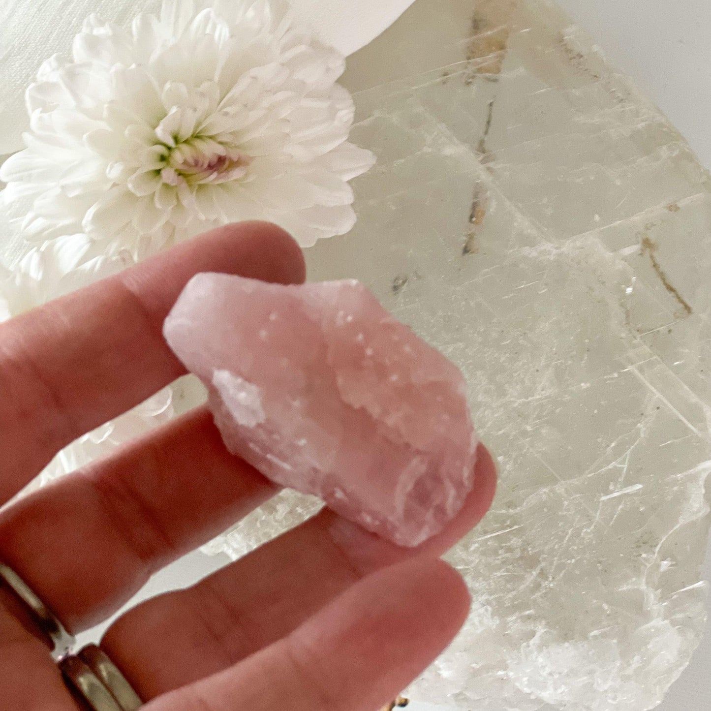 Raw Rose Quartz #203-Happily Zen
