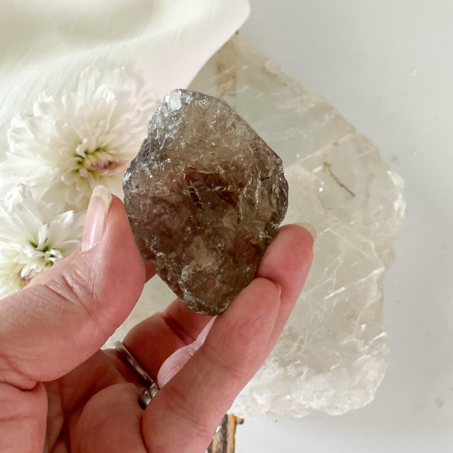 Raw Smokey Quartz #346-Happily Zen