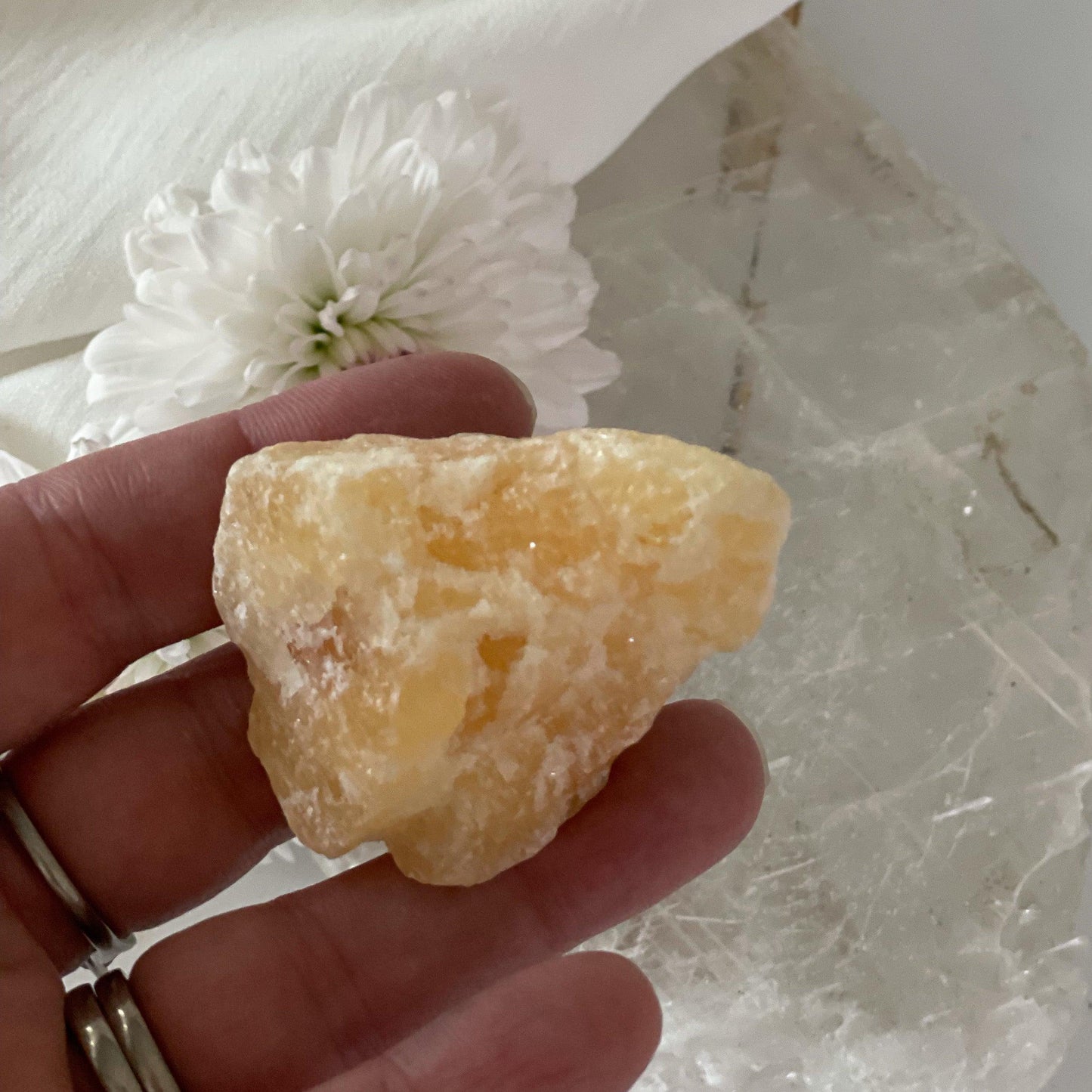Raw Yellow Calcite #364-Happily Zen