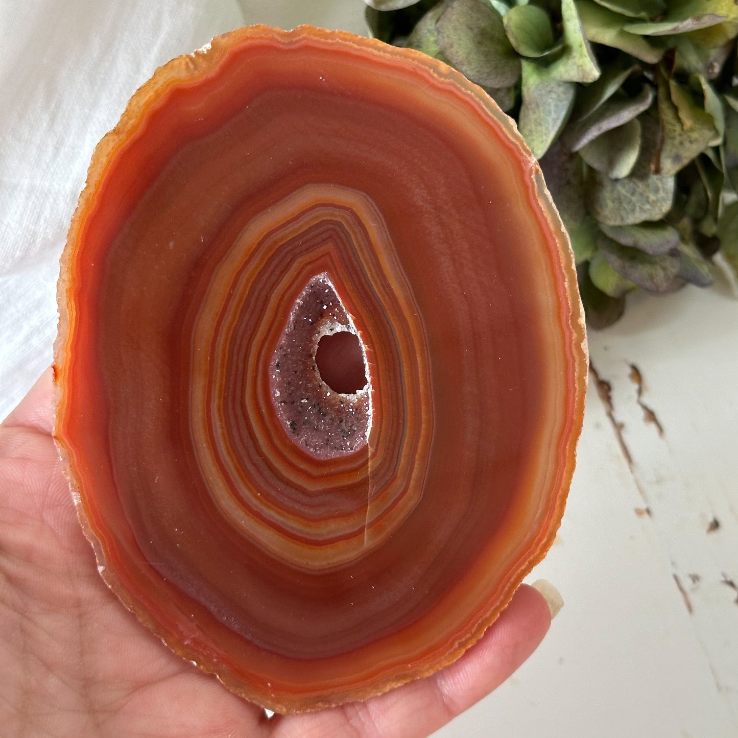 Red Agate Slice #898-Happily Zen