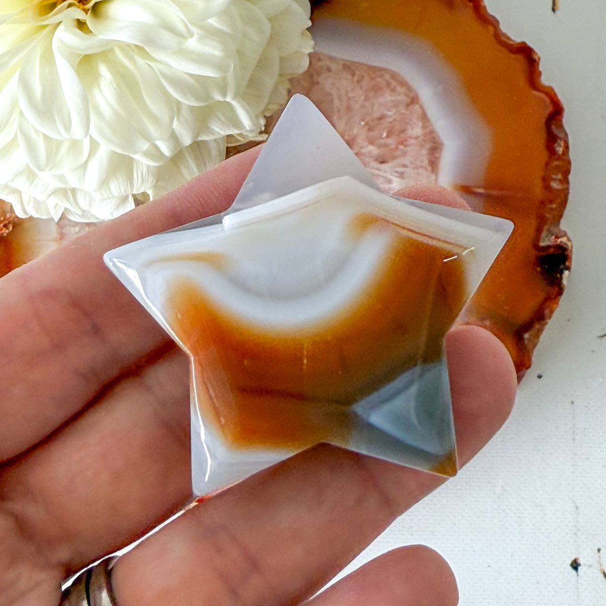 Red Agate Star #1187-Happily Zen