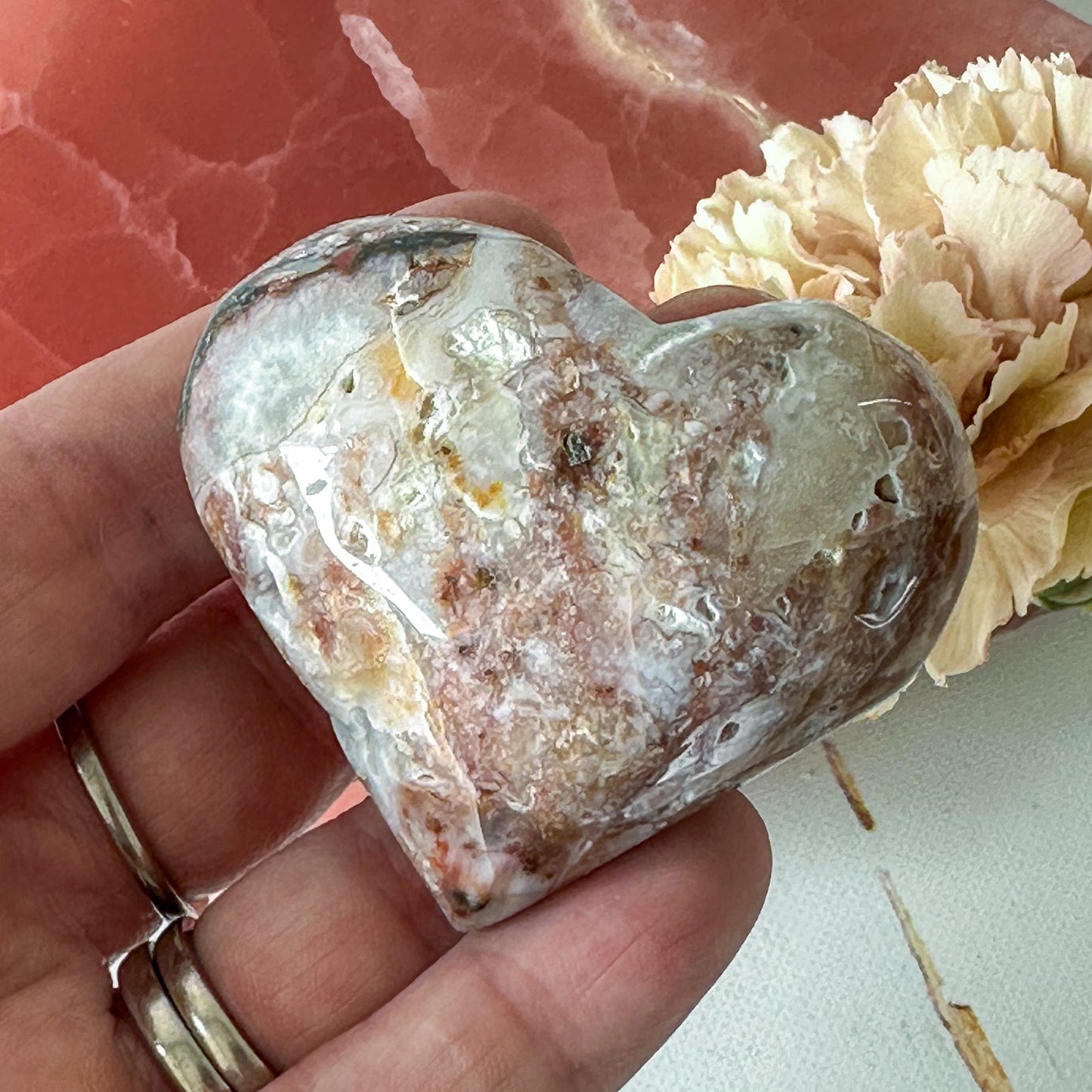Rose Garden Jasper Heart #809-Happily Zen