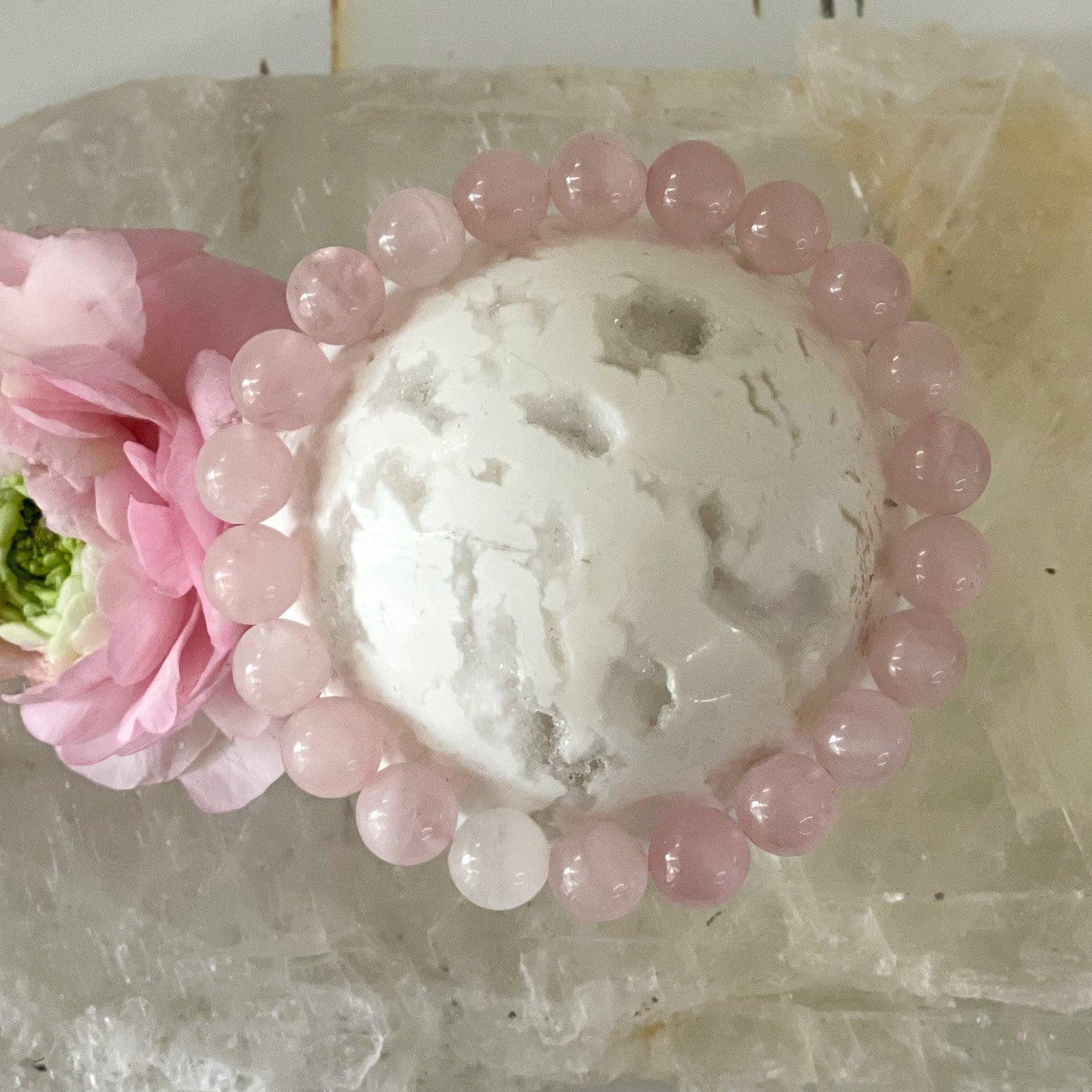 Rose Quartz Bracelet-Happily Zen