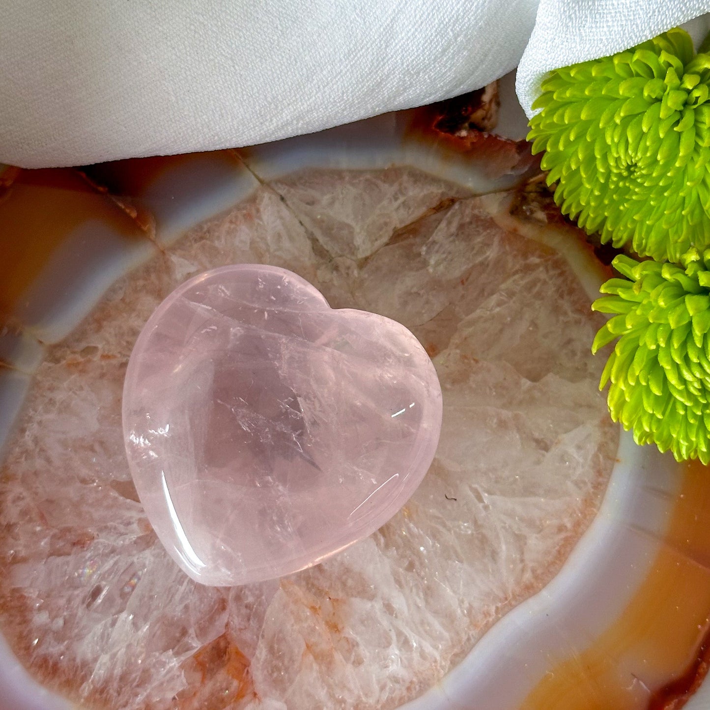 Rose Quartz Heart #817-Happily Zen