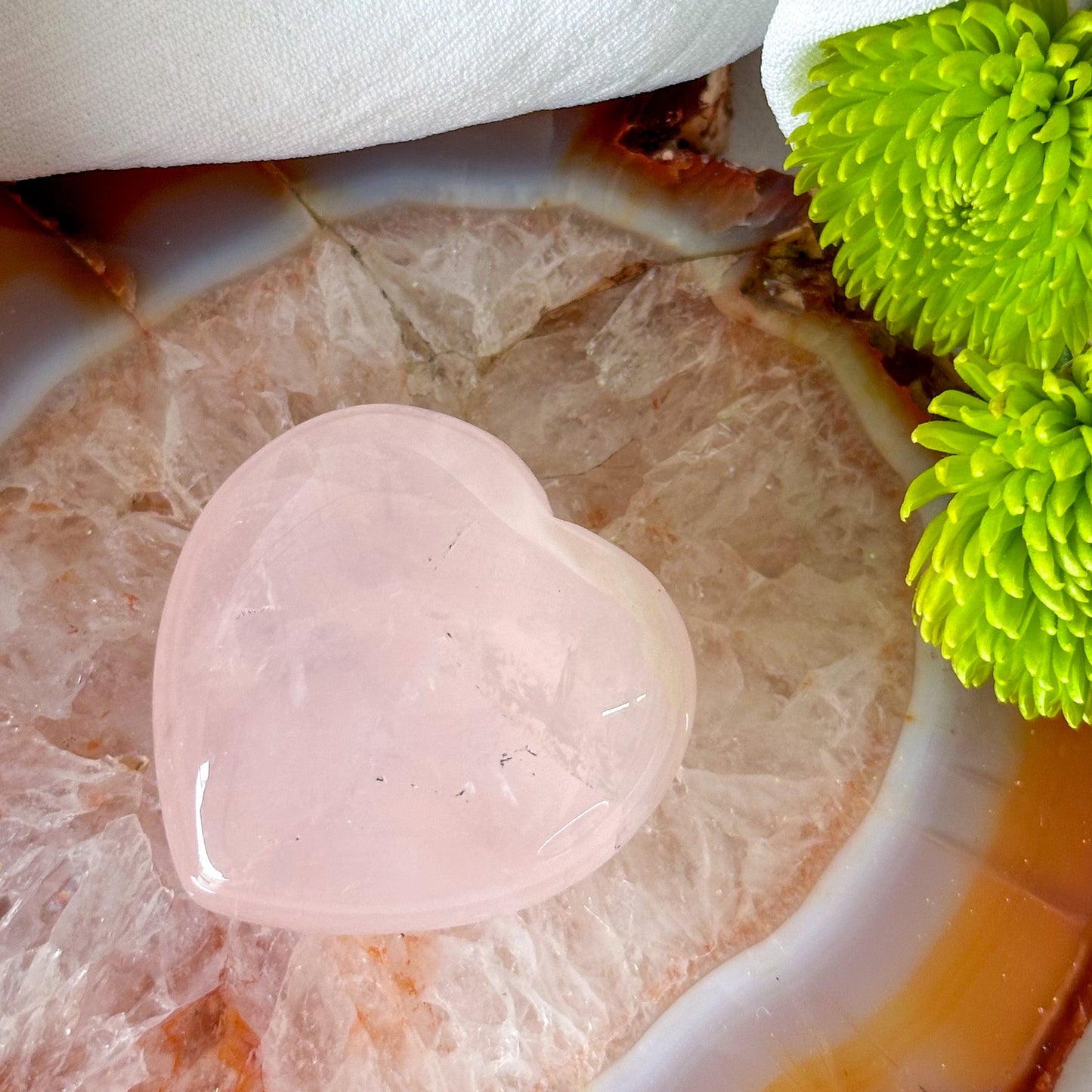 Rose Quartz Heart #819-Happily Zen