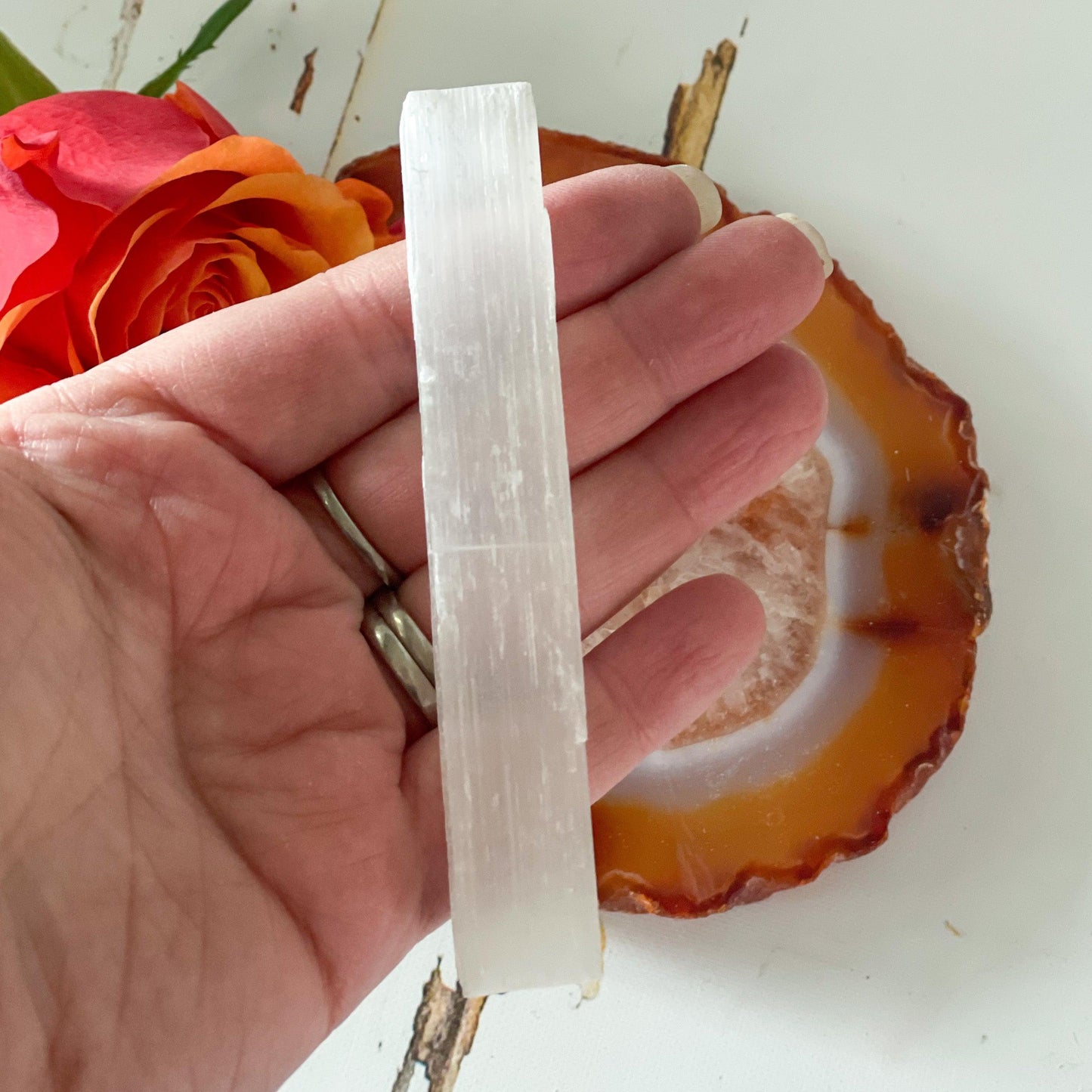 Selenite Wand-Happily Zen
