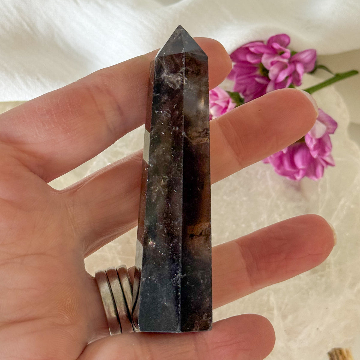 Smokey Quartz Tower #1343-Happily Zen