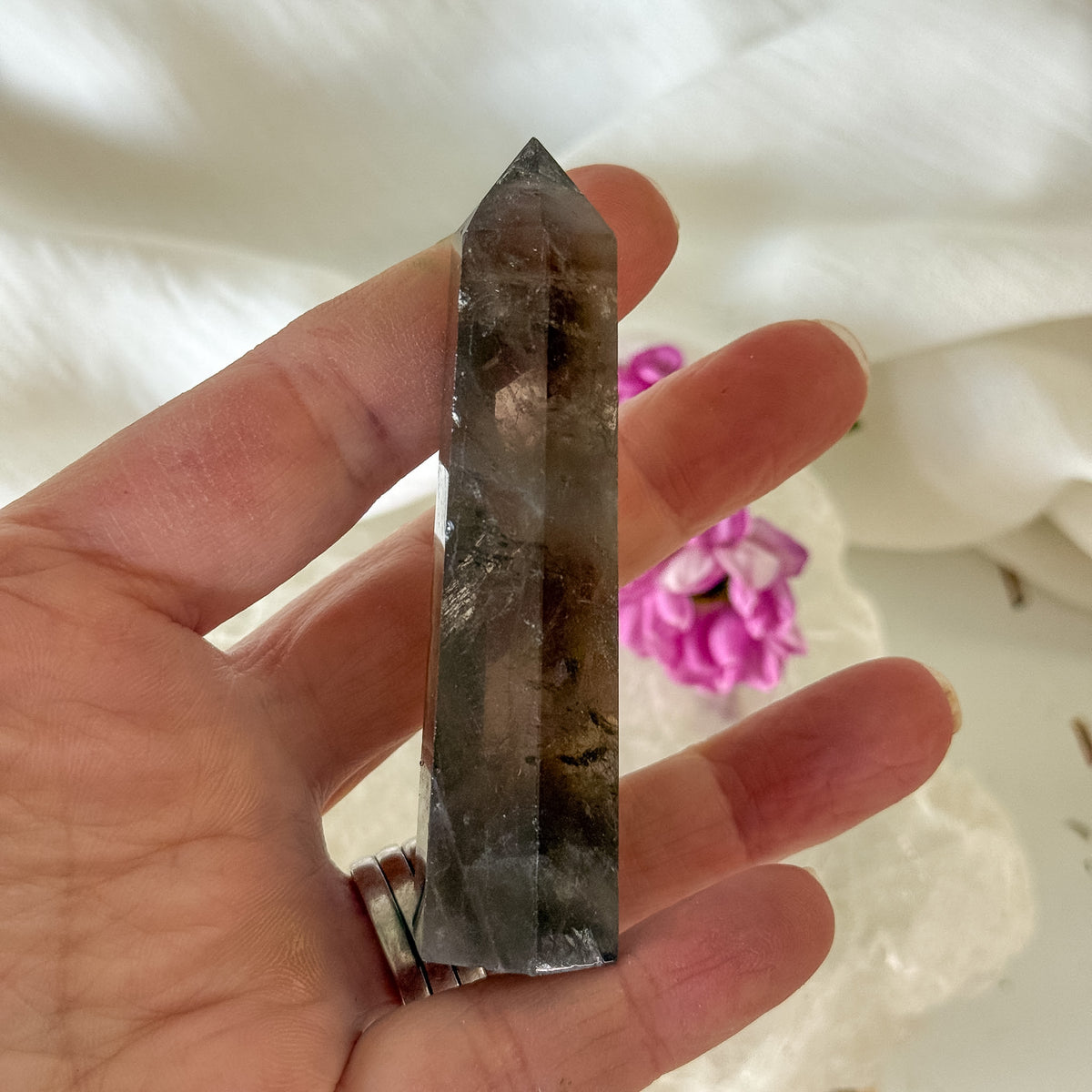 Smokey Quartz Tower #1344-Happily Zen