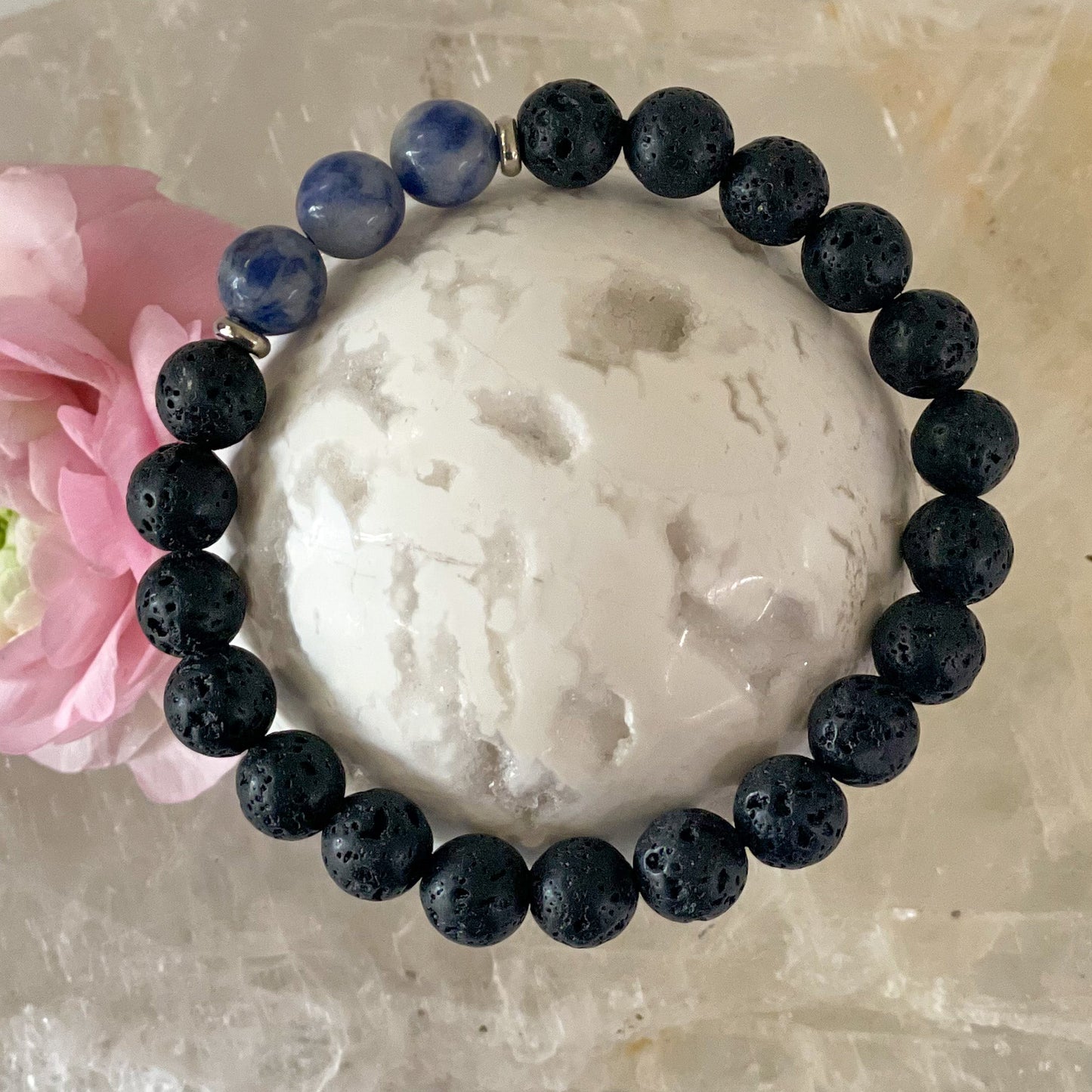 Sodalite Essential Oil Diffuser Bracelet-Happily Zen