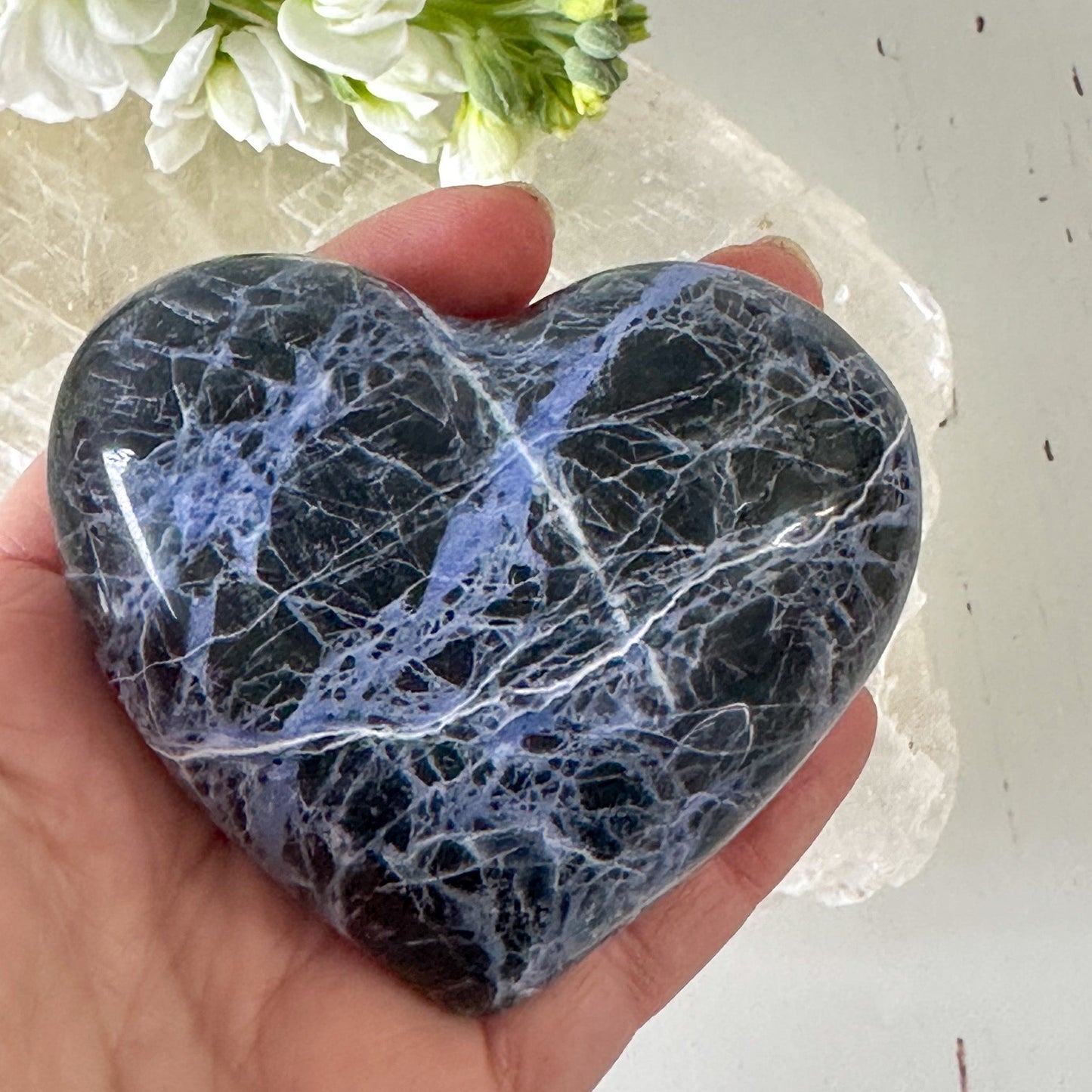 Sodalite Heart #829-Happily Zen