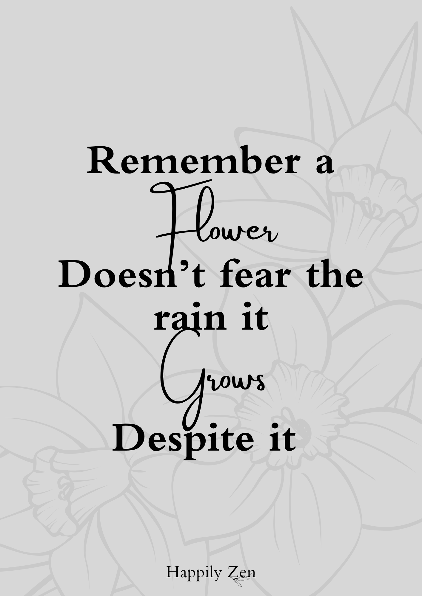 Remember a flower...Digital Download