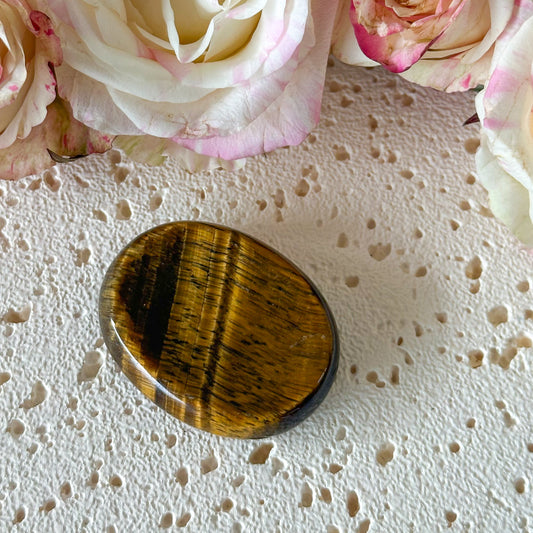 Tigers Eye Worry Stone #966-Happily Zen