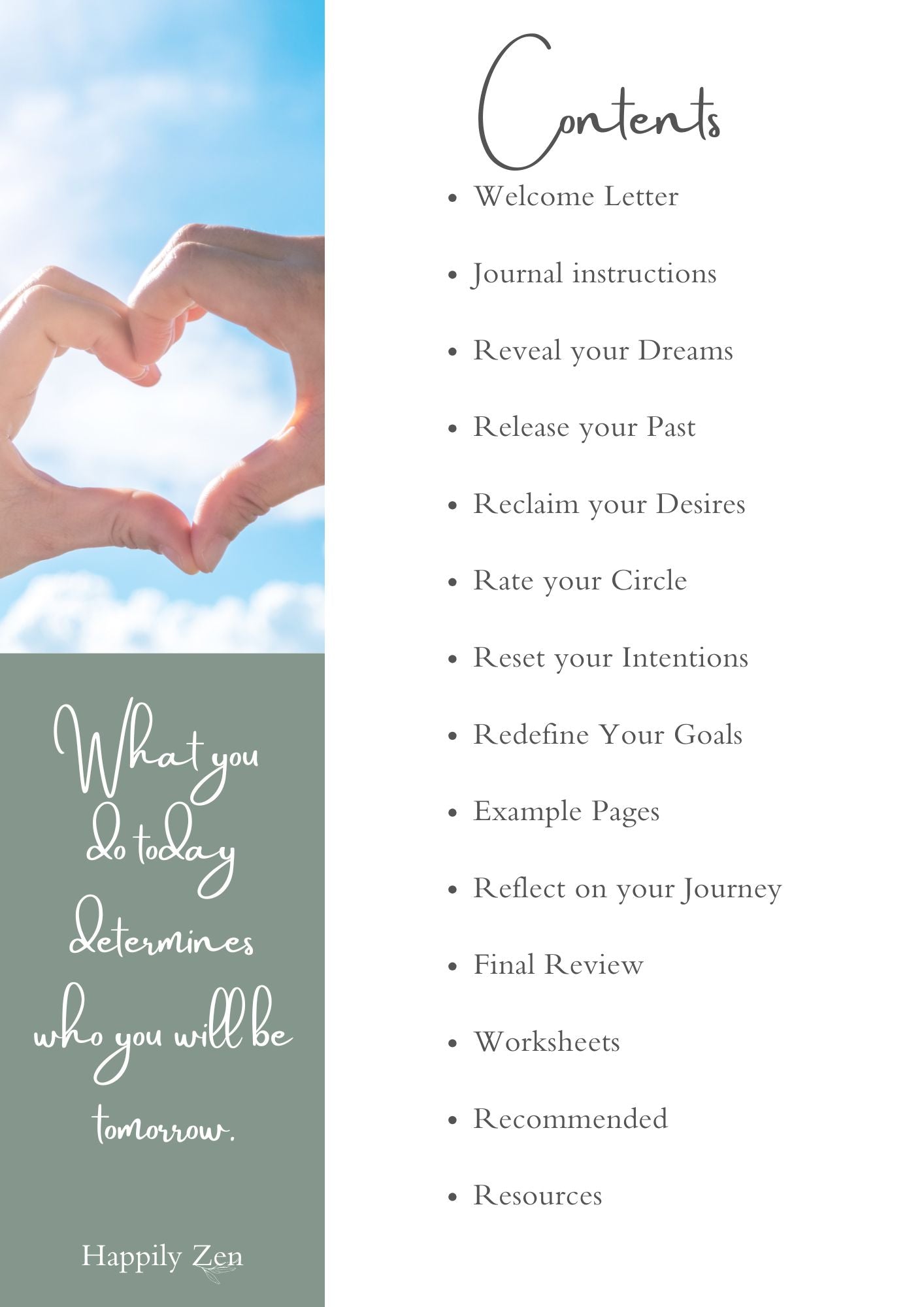 30 Day Journal of Self Discovery-Happily Zen
