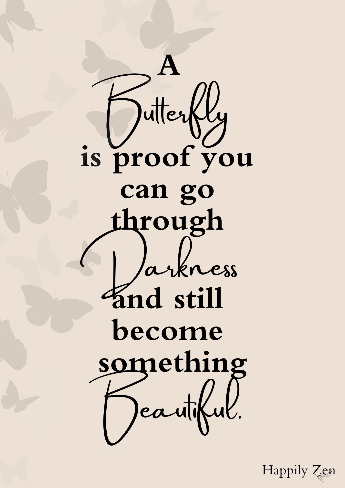 A butterfly is proof...Digital Download-Happily Zen
