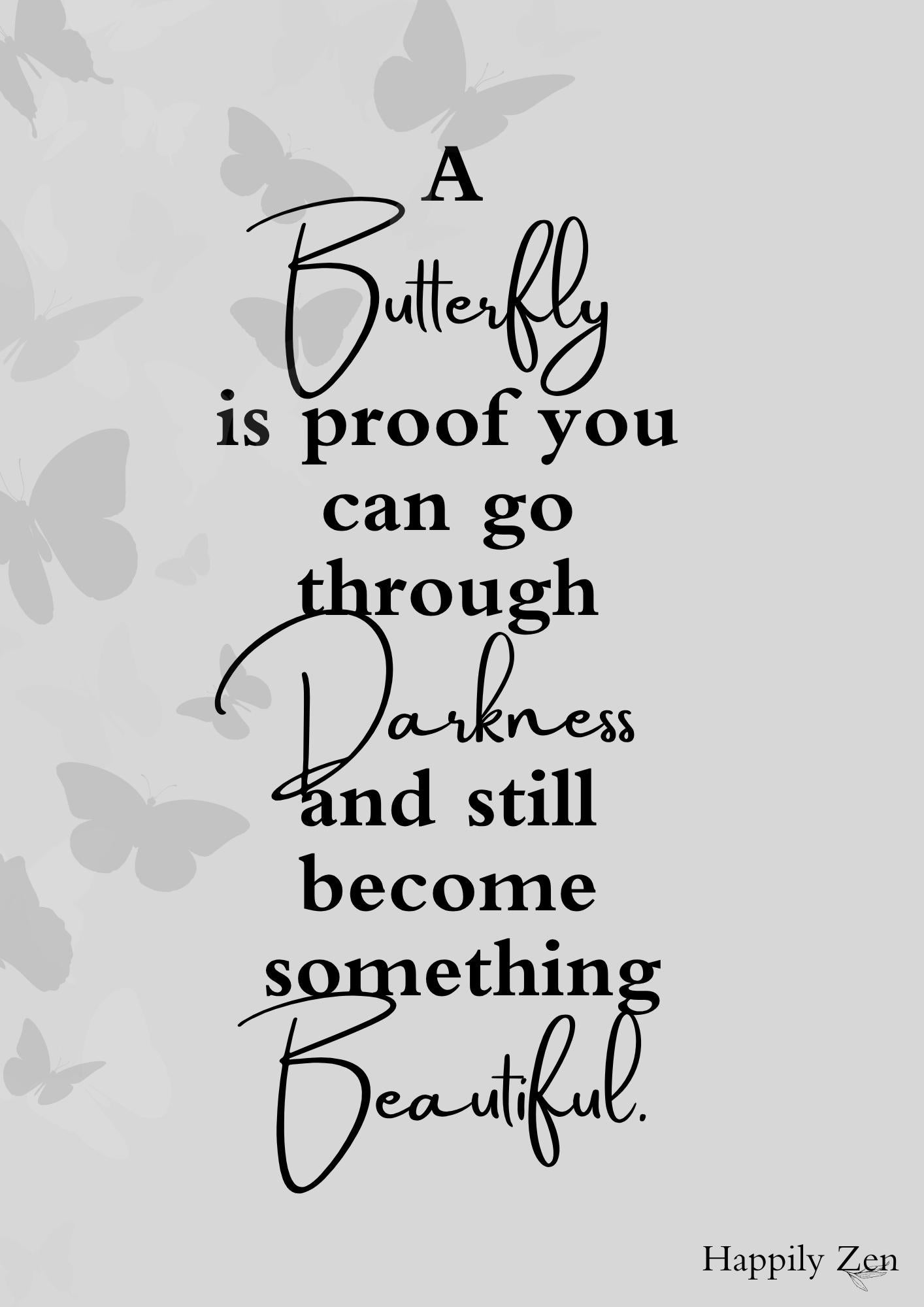 A butterfly is proof...Digital Download-Happily Zen