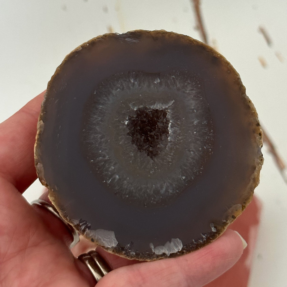 Agate Geode Slice #657-Happily Zen