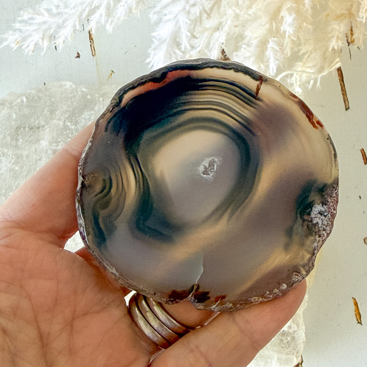 Agate Slice #1456-Happily Zen