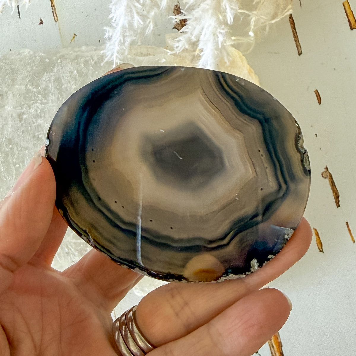 Agate Slice #1463-Happily Zen