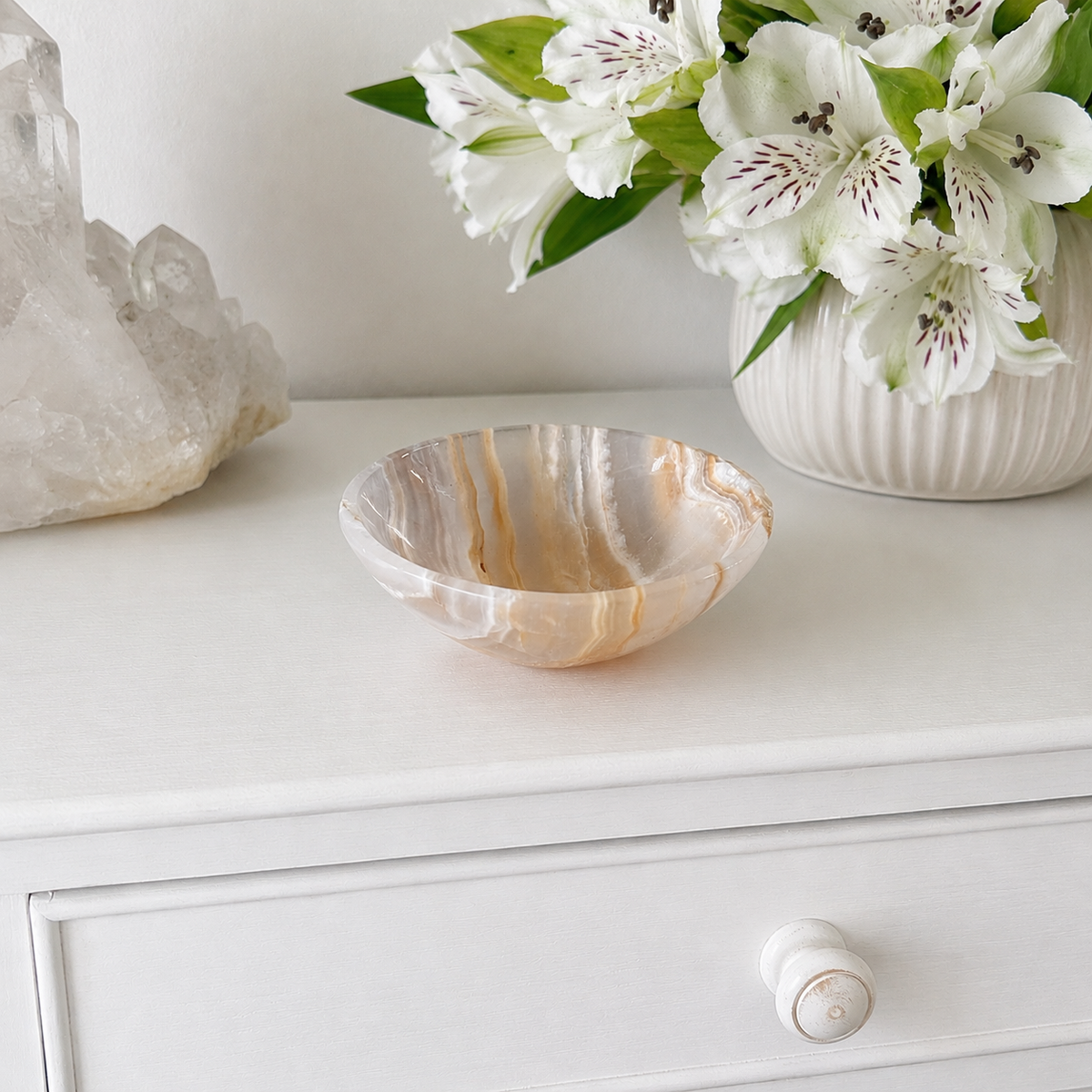 Amber Onyx Bowl #838-Happily Zen