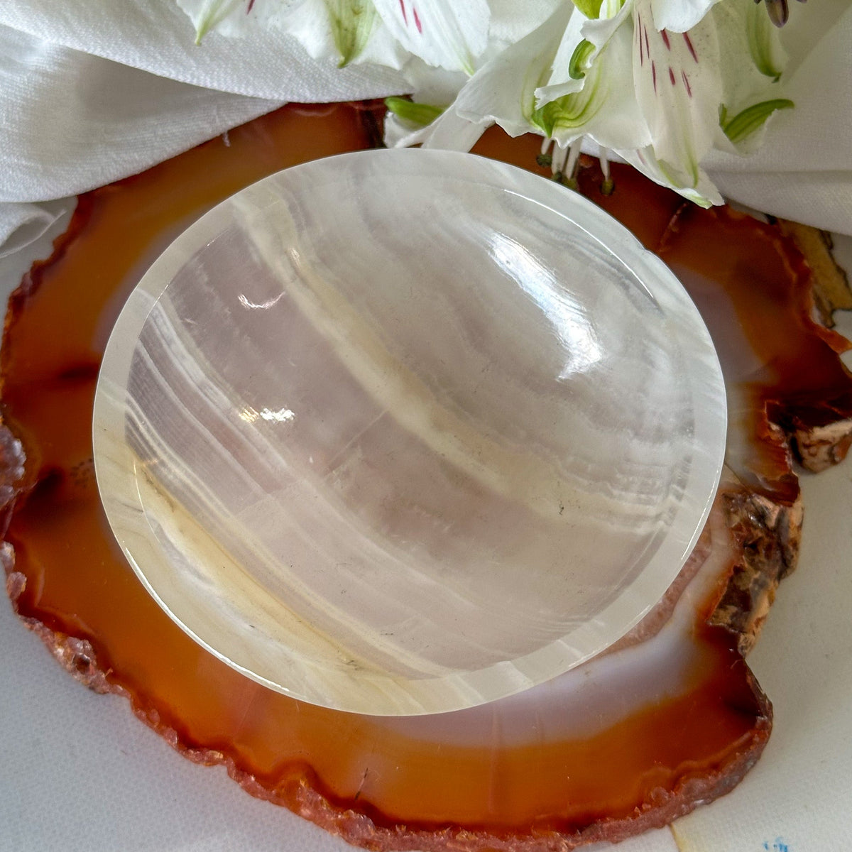 Amber Onyx Bowl #839-Happily Zen