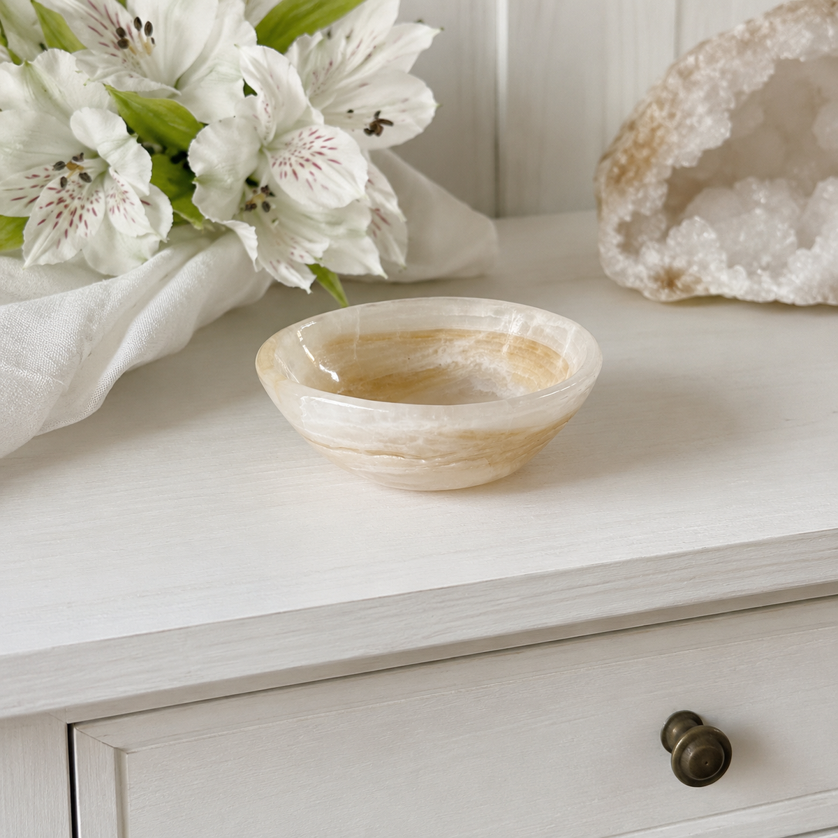 Amber Onyx Bowl #842-Happily Zen