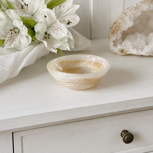 Amber Onyx Bowl #842-Happily Zen