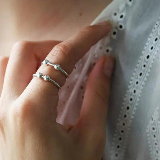 Anxiety Sterling Silver Ring #473-Happily Zen