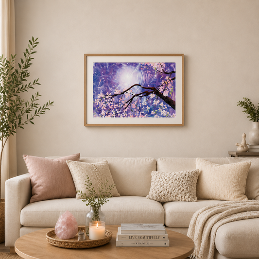 Blossoms and Eternal Light Print by Toni Carmine Salerno-Happily Zen